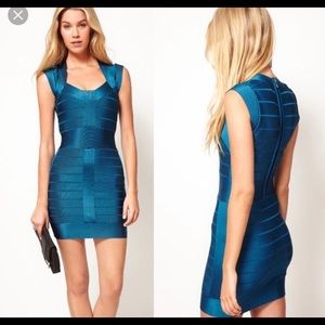 French Connection blue bandaged dress size 4
